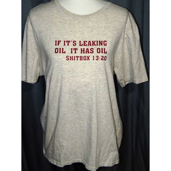 Men's Large Gray Shitbox Car Jeep TShirt - Picture 1 of 2